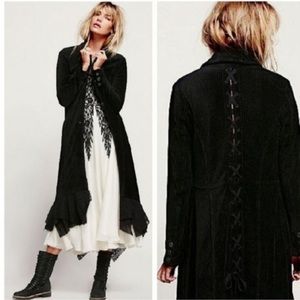 Large Free People Great Lengths Corduroy Duster coat, rare!!